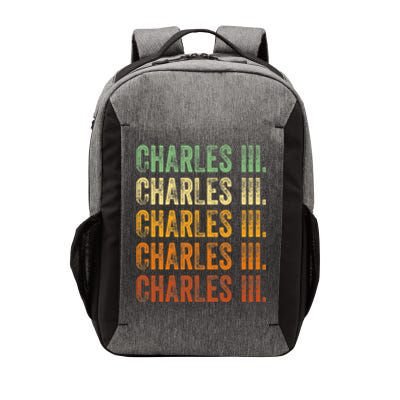 Vintage King Charles King Charles III Sunset Retro Vector Backpack