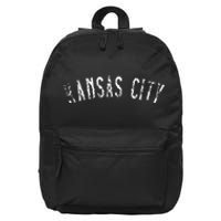 Vintage Kansas City Text Apparel Kc 16 in Basic Backpack