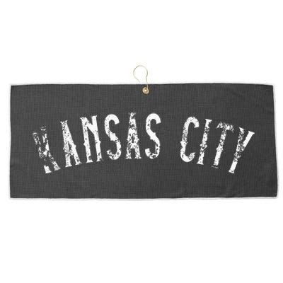 Vintage Kansas City Text Apparel Kc Large Microfiber Waffle Golf Towel