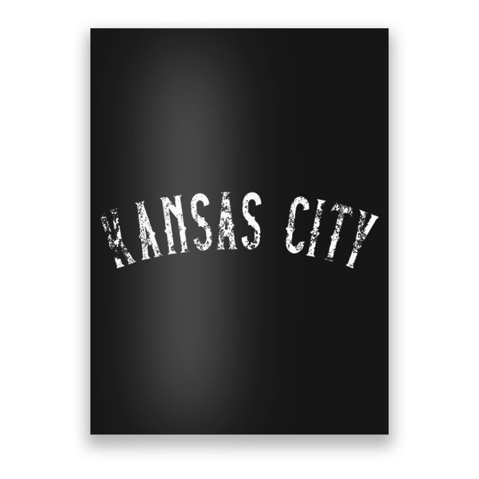 Vintage Kansas City Text Apparel Kc Poster