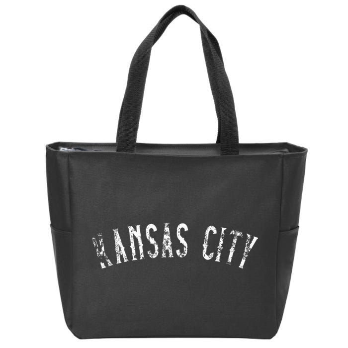 Vintage Kansas City Text Apparel Kc Zip Tote Bag