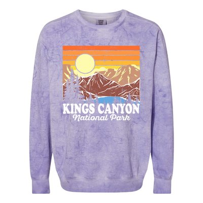 Vintage Kings Canyon National Park Souvenir Gift Colorblast Crewneck Sweatshirt