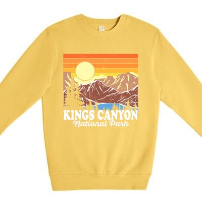 Vintage Kings Canyon National Park Souvenir Gift Premium Crewneck Sweatshirt