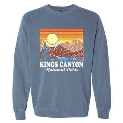 Vintage Kings Canyon National Park Souvenir Gift Garment-Dyed Sweatshirt