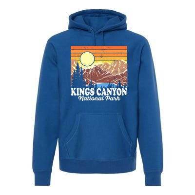 Vintage Kings Canyon National Park Souvenir Gift Premium Hoodie