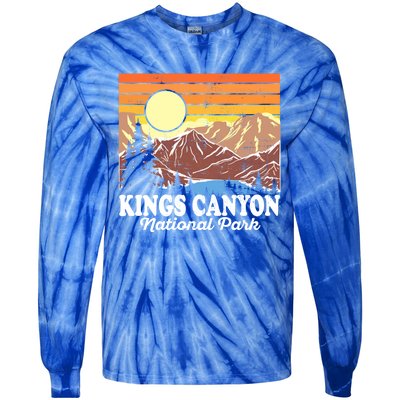 Vintage Kings Canyon National Park Souvenir Gift Tie-Dye Long Sleeve Shirt