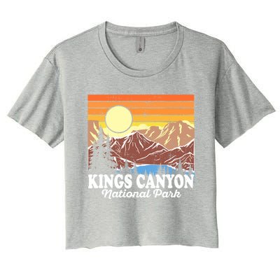 Vintage Kings Canyon National Park Souvenir Gift Women's Crop Top Tee