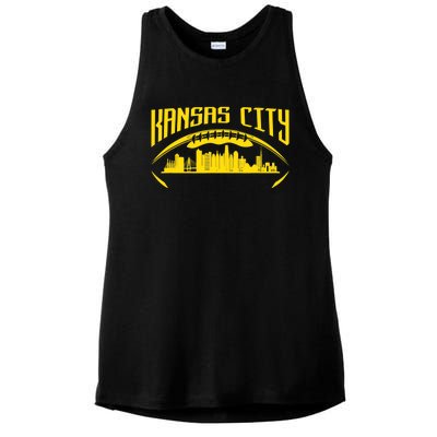 Vintage Kansas City Missouri Retro Style Kansas City Ladies PosiCharge Tri-Blend Wicking Tank