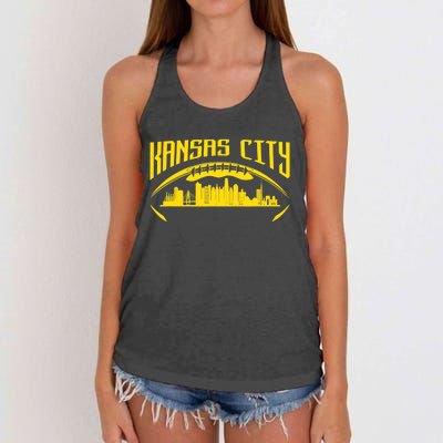 Vintage Kansas City Missouri Retro Style Kansas City Women's Knotted Racerback Tank