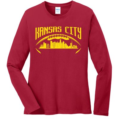 Vintage Kansas City Missouri Retro Style Kansas City Ladies Long Sleeve Shirt