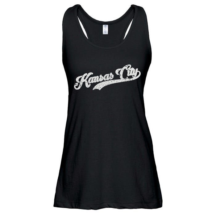 Vintage Kansas City Baseball Ladies Essential Flowy Tank