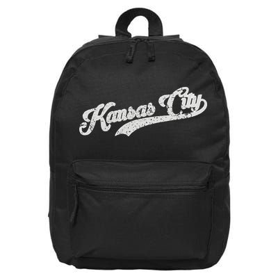 Vintage Kansas City Baseball 16 in Basic Backpack