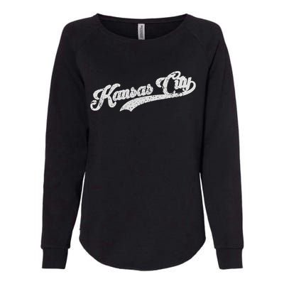 Vintage Kansas City Baseball Womens California Wash Sweatshirt