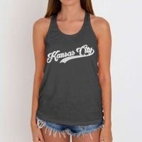 Vintage Kansas City Baseball Women's Knotted Racerback Tank