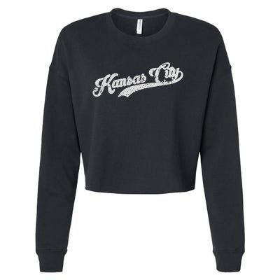 Vintage Kansas City Baseball Cropped Pullover Crew