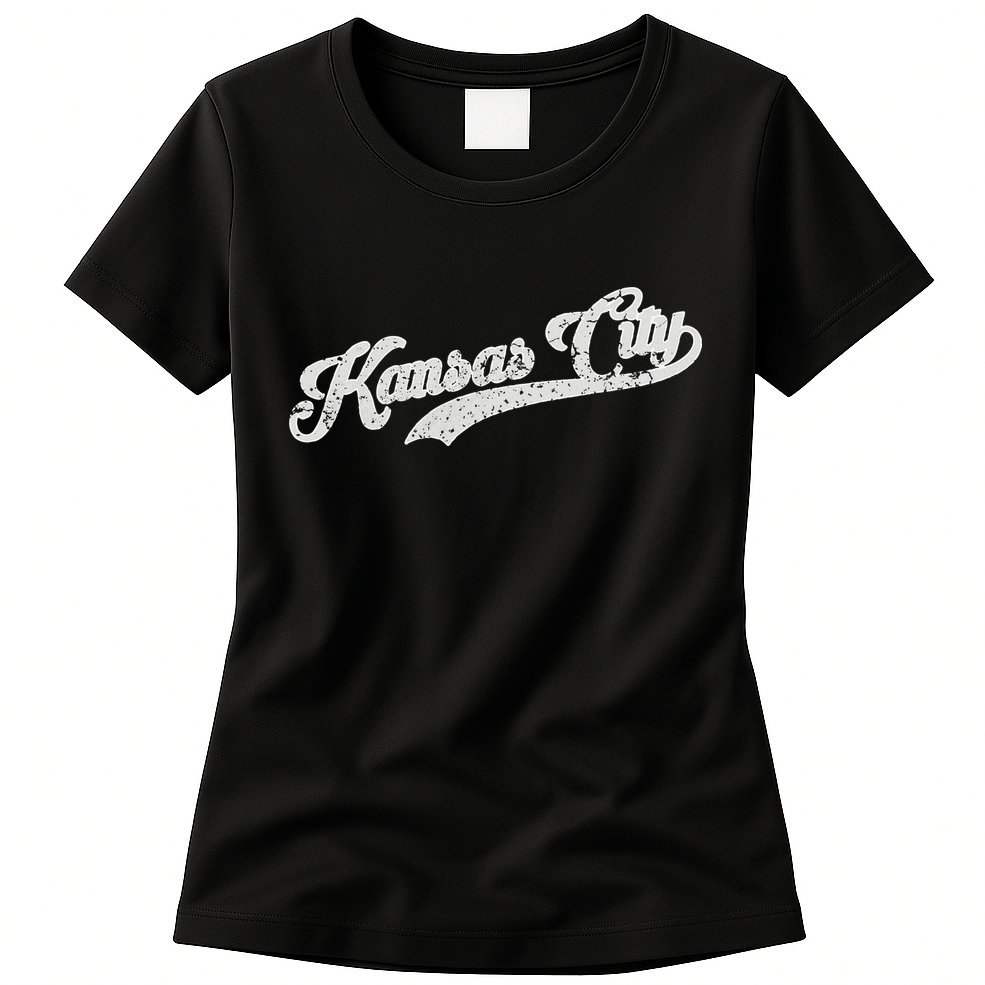 Vintage Kansas City Baseball Womens T-Shirt