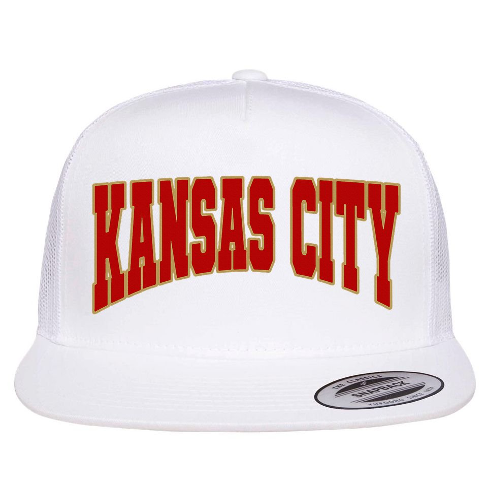 Vintage Kansas City Kc Flat Bill Trucker Hat