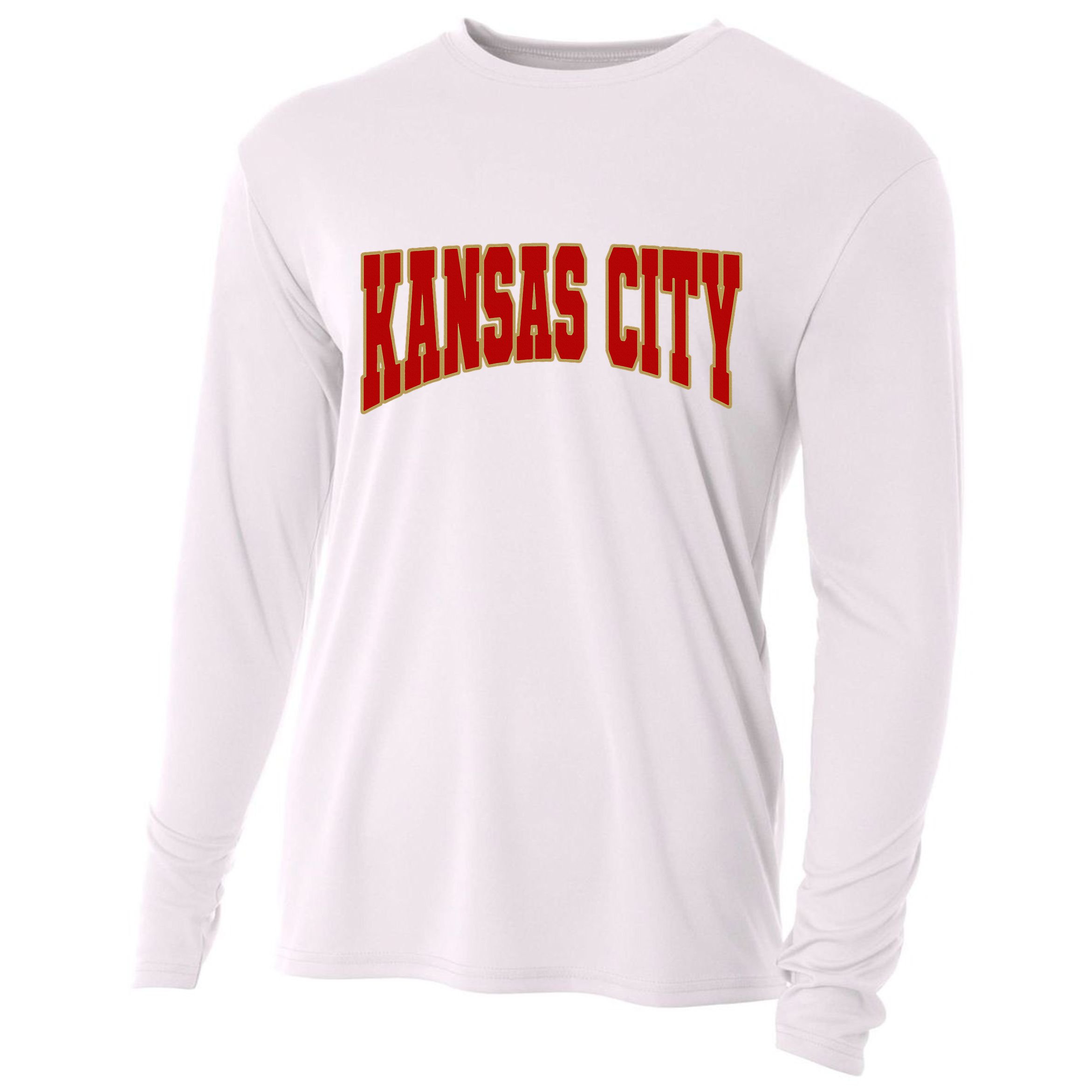 Vintage Kansas City Kc Cooling Performance Long Sleeve Crew