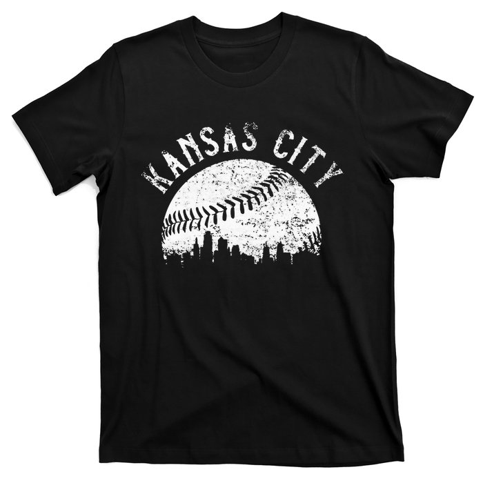 Vintage Kansas City Missouri Skyline T-Shirt