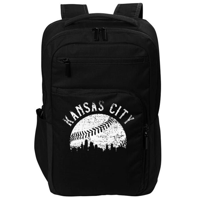 Vintage Kansas City Missouri Skyline Impact Tech Backpack