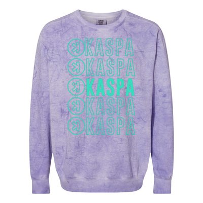 Vibrant Kaspa Crypto Colors Bold Kaspa Miner Kaspa Mining Crypto Bullrun Colorblast Crewneck Sweatshirt