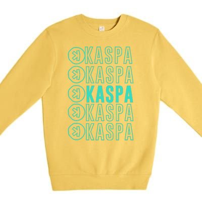 Vibrant Kaspa Crypto Colors Bold Kaspa Miner Kaspa Mining Crypto Bullrun Premium Crewneck Sweatshirt