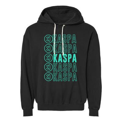 Vibrant Kaspa Crypto Colors Bold Kaspa Miner Kaspa Mining Crypto Bullrun Garment-Dyed Fleece Hoodie