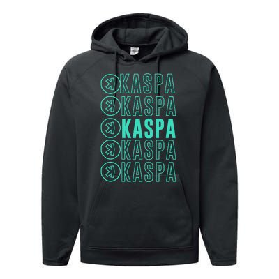 Vibrant Kaspa Crypto Colors Bold Kaspa Miner Kaspa Mining Crypto Bullrun Performance Fleece Hoodie