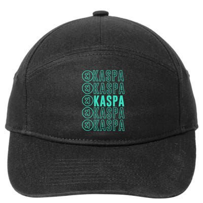 Vibrant Kaspa Crypto Colors Bold Kaspa Miner Kaspa Mining Crypto Bullrun 7-Panel Snapback Hat