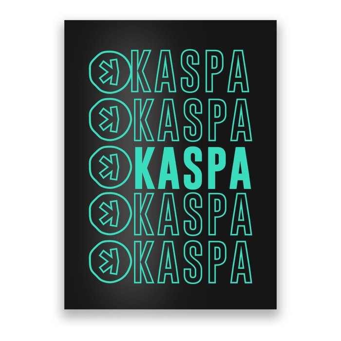 Vibrant Kaspa Crypto Colors Bold Kaspa Miner Kaspa Mining Crypto Bullrun Poster