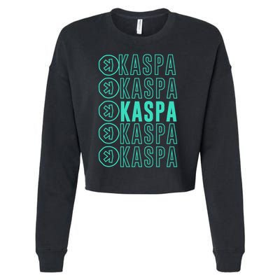 Vibrant Kaspa Crypto Colors Bold Kaspa Miner Kaspa Mining Crypto Bullrun Cropped Pullover Crew