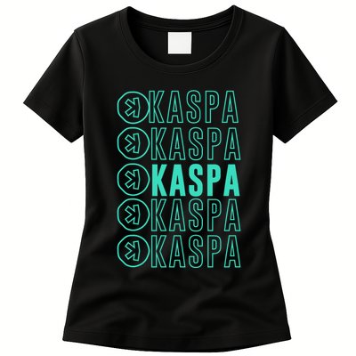 Vibrant Kaspa Crypto Colors Bold Kaspa Miner Kaspa Mining Crypto Bullrun Womens T-Shirt