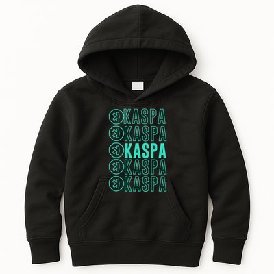 Vibrant Kaspa Crypto Colors Bold Kaspa Miner Kaspa Mining Crypto Bullrun Kids Hoodie