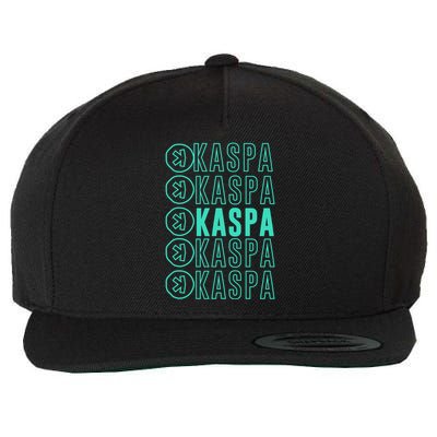 Vibrant Kaspa Crypto Colors Bold Kaspa Miner Kaspa Mining Crypto Bullrun Wool Snapback Cap