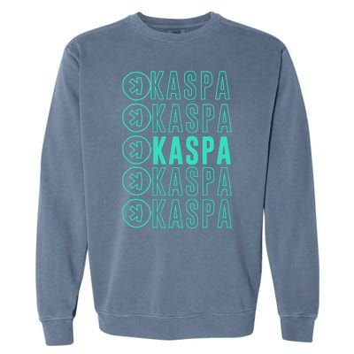 Vibrant Kaspa Crypto Colors Bold Kaspa Miner Kaspa Mining Crypto Bullrun Garment-Dyed Sweatshirt