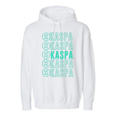 Vibrant Kaspa Crypto Colors Bold Kaspa Miner Kaspa Mining Crypto Bullrun Garment-Dyed Fleece Hoodie