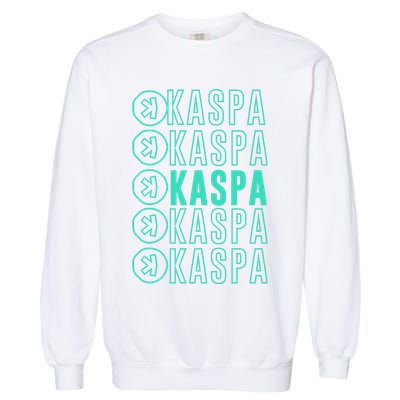 Vibrant Kaspa Crypto Colors Bold Kaspa Miner Kaspa Mining Crypto Bullrun Garment-Dyed Sweatshirt