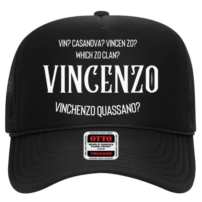 Vincenzo Korean Drama Inspired Kdrama Gift High Crown Mesh Back Trucker Hat