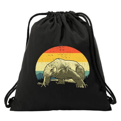 Vintage Komodo Dragon Drawstring Bag