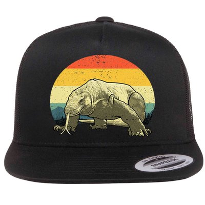 Vintage Komodo Dragon Flat Bill Trucker Hat