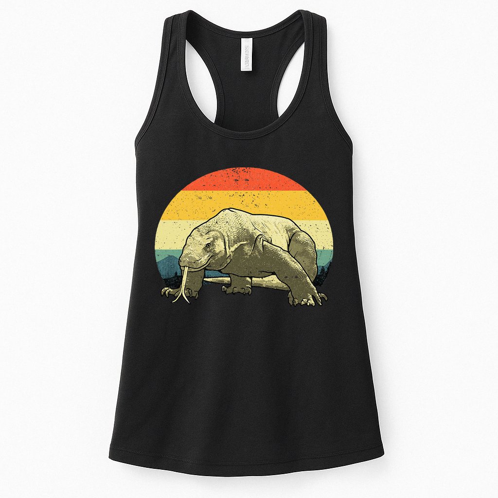 Vintage Komodo Dragon Womens Tank Top
