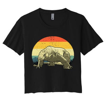 Vintage Komodo Dragon Women's Crop Top Tee