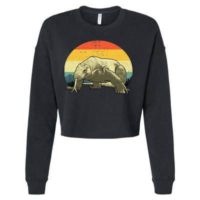 Vintage Komodo Dragon Cropped Pullover Crew