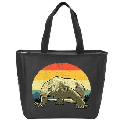 Vintage Komodo Dragon Zip Tote Bag