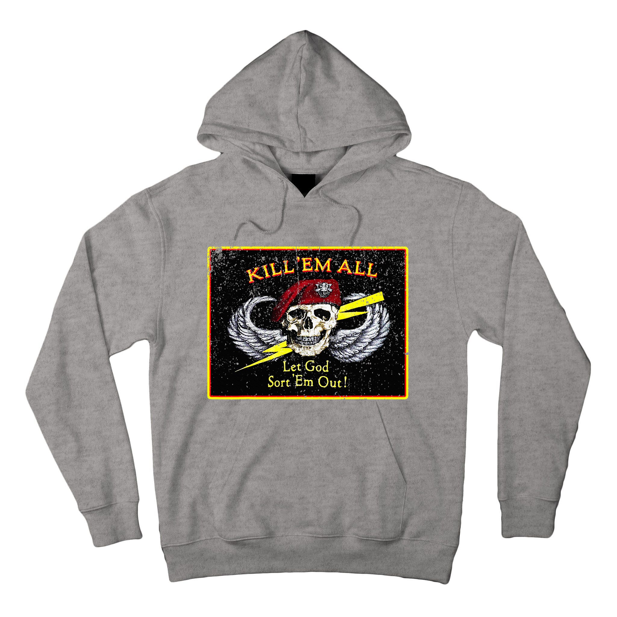 Vintage Kill Em All! Let God Sort Em Out Tall Hoodie