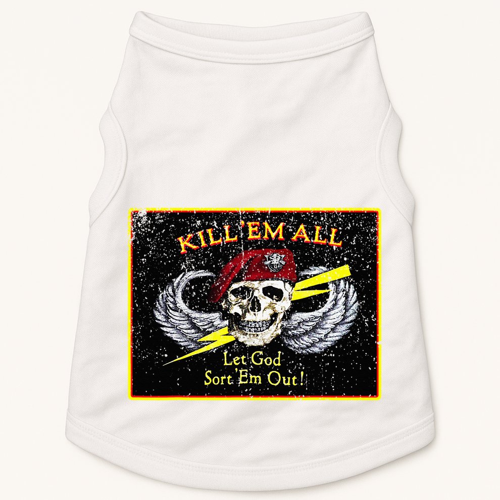 Vintage Kill Em All! Let God Sort Em Out Doggie Tank