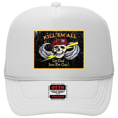 Vintage Kill Em All! Let God Sort Em Out Trucker Hat