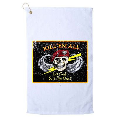 Vintage Kill Em All! Let God Sort Em Out Golf Towel