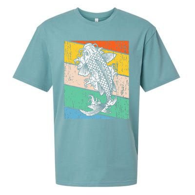 Vintage Koi Fish Japanese Art Funny Carp Asian Japan Lovers Sueded Cloud Jersey T-Shirt