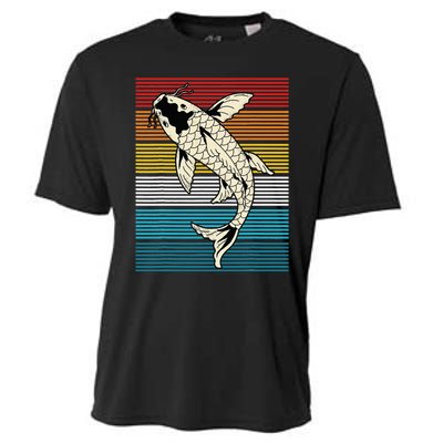 Vintage Koi Fish Japanese Art Funny Carp Asian Japan Lovers Cooling Performance Crew T-Shirt